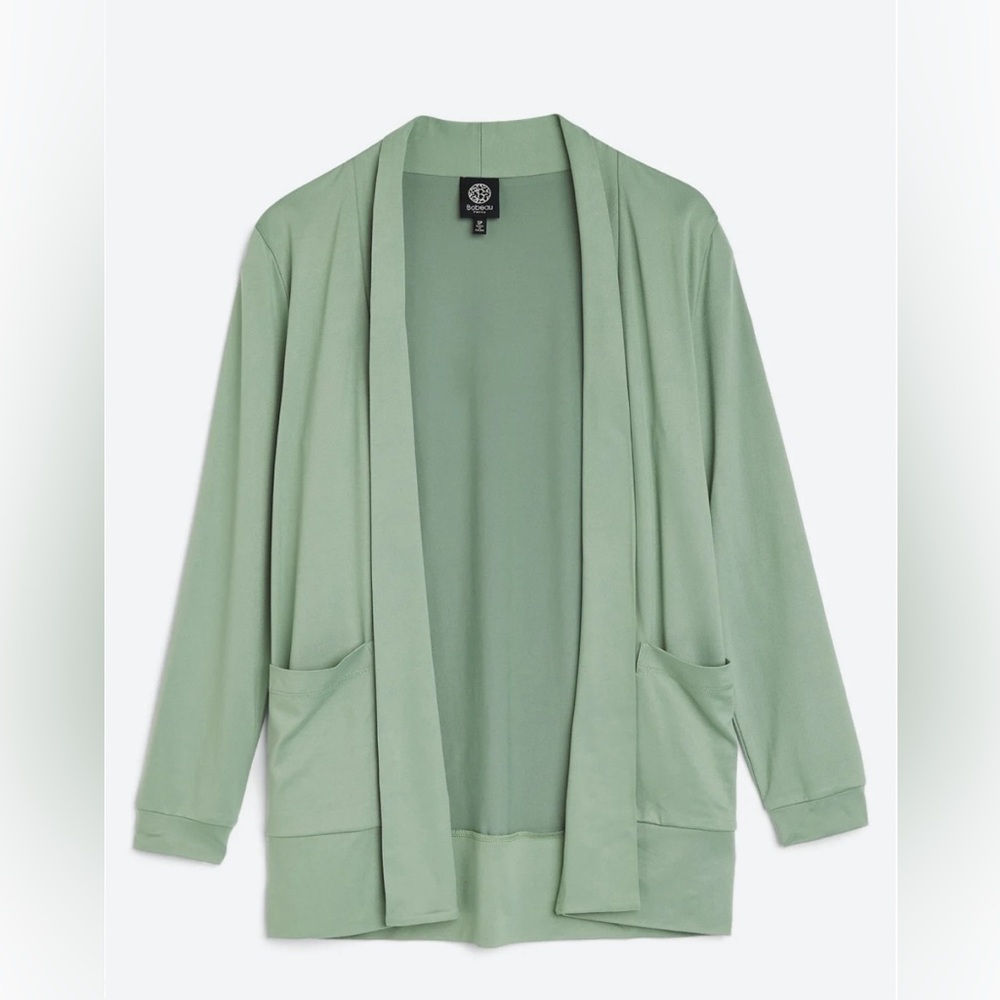 NWOT Bobeau Jemmy Butter Knit Cardigan - XSP - Light Green